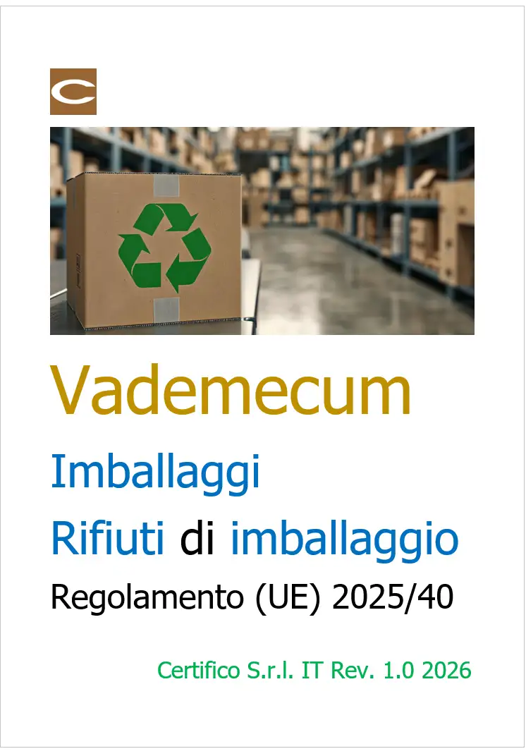 Vademecum Imballaggi Rifiuti di imballaggio Regolamento (UE) 2025 40 Rev. 2026
